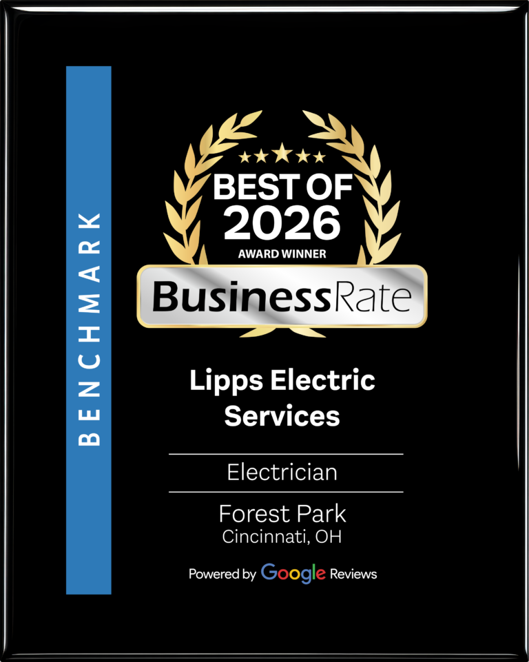 Lipps Electric recognized as BusinessRate's Best Electrician in Forest Park, Ohio for 2026